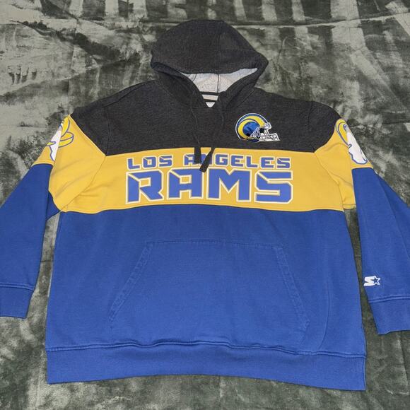 Starter Los Angeles Rams Hoodie Men's 3XL Multi Cotton Long Sleeve Drawstring - Picture 10 of 10